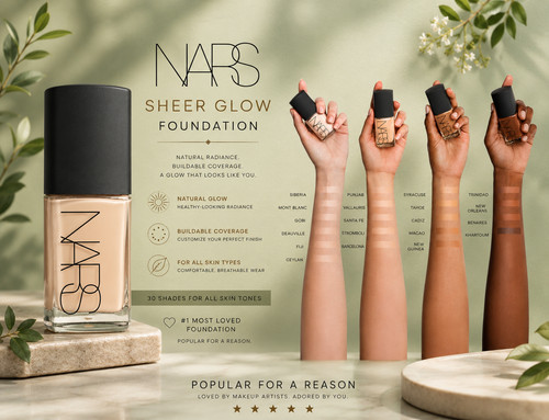 Fondotinta nars sheer glow - nars,
